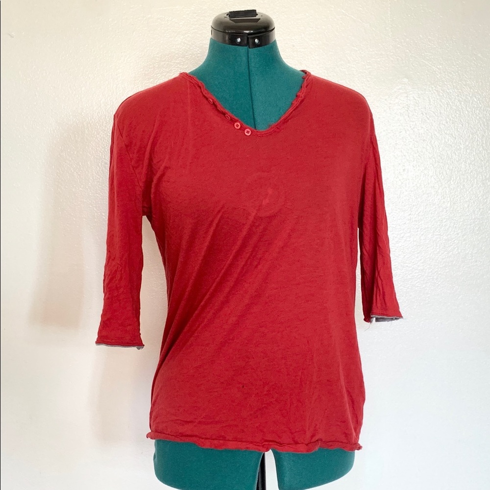 Zadig & Voltaire Red 3/4 sleeve Tee